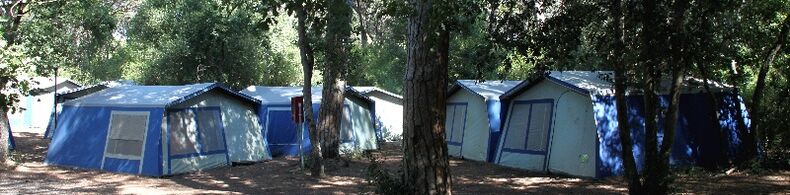 Zebu Camp Le Marze in der Toskana - Zeltplatz.