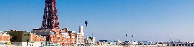 Der Blackpool Tower ist das Wahrzeichen der englischen Küstenstadt Blackpool in der Grafschaft Lancashire. 